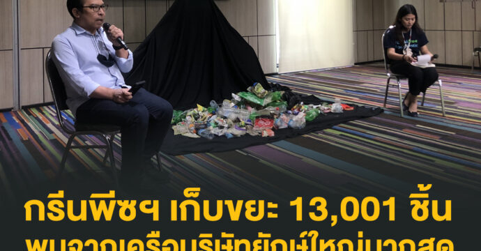 กรีนพีซฯ เก็บขยะ 13,001 ชิ้น พบจากเครือบริษัทยักษ์ใหญ่มากสุด