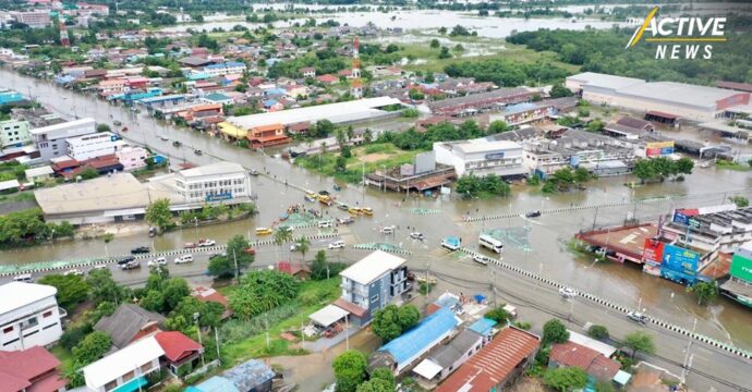 น้ำท่วมขังเมืองสุโขทัย คาดใช้เวลากว่า 20 วัน ระบายหมด หากไม่มีฝนมาเติม