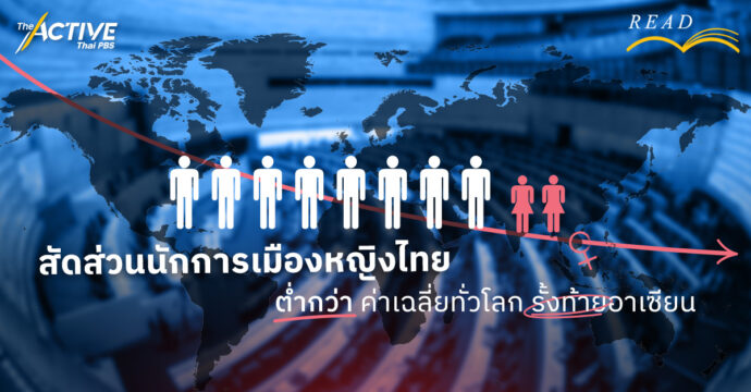 สัดส่วนนักการเมืองหญิงไทย ต่ำกว่าค่าเฉลี่ยทั่วโลก รั้งท้ายอาเซียน
