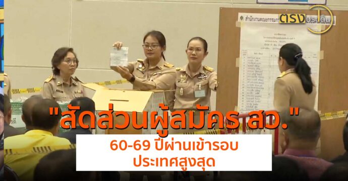 สัดส่วนผู้สมัคร สว. 60-69 ปีผ่านเข้ารอบประเทศสูงสุด(24 มิ.ย.67) I ตรงประเด็น